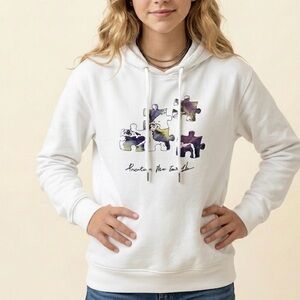 Zaful "Harmony in Pieces" Puzzle Print Watercolor Graphic Hoodie